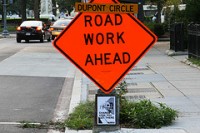 sign - road work ahead